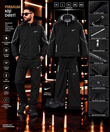 plas: İdman dəsti, Nike, M, rəng - Qara — 2
