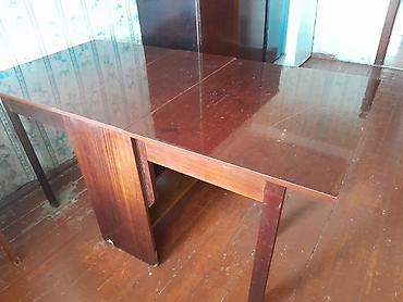 Masalar: Açılan yemək masası - Material: taxta karkas, laklı parlaq səth - — 2