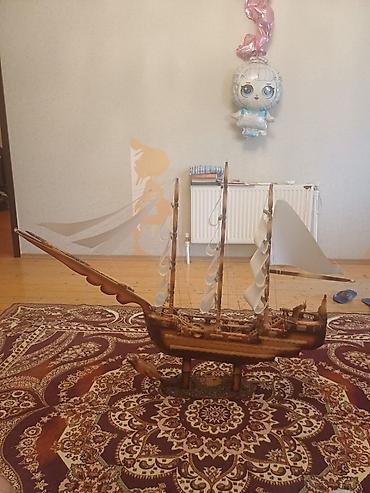 model: Böyük ölçülü dekorativ yelkənli gəmi maketi - Material: ağac gövdə — 5