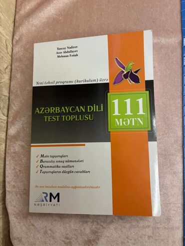 Testlər: Azərbaycan dili 111 metn+test+sinaq
12 azn