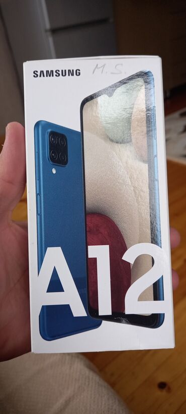 samsun a12: Samsung Galaxy A12, 64 ГБ, цвет - Синий, Сенсорный, Две SIM карты