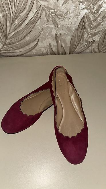 chloe: Qadın baletkaları – bordo rəng, ziqzaq kənarlı dizayn - Brend: Chloé — 1