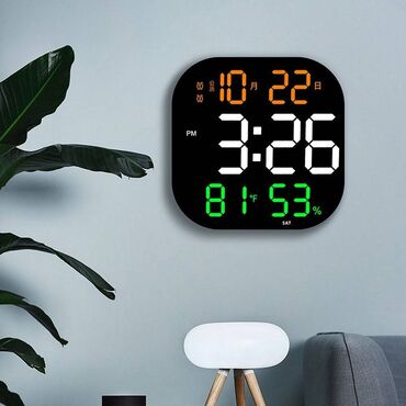 Ev saatları: Elektron divar saatı
Light
Alarm
Otaq temperaturu
Time
Calendar