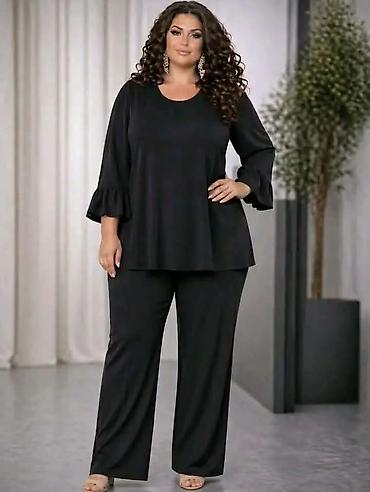 Kompleti: Ženski komplet – tunika i pantalone, plus size - Dvodijelni set — 9