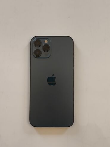 Apple iPhone: IPhone 12 Pro Max, Б/у, 128 ГБ, Pacific Blue, Зарядное устройство, Защитное стекло, Чехол, 94 %