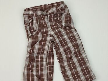 brazowe sandały na koturnie: Baby material trousers, 12-18 months, 80-86 cm, condition - Good