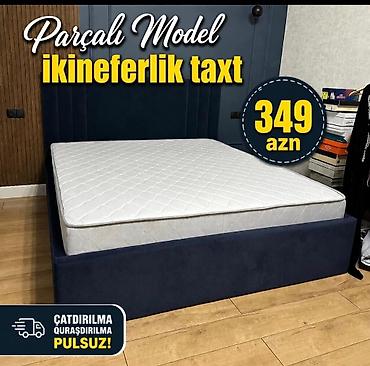 yumuşaq: Parçalı model ikinəfərlik taxt - Geniş ölçülü, rahat yuxu üçün — 1