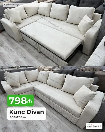 ucuz divanar: Künc Divan – 300×200 sm Rahat və funksional künc divan. Yumşaq — 1