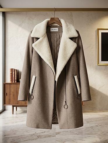 hind geyimi: Palto, Max Mara, XL, rəng - Qəhvəyi — 1