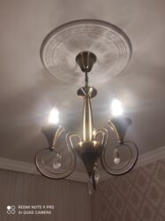 hamam ucun lambirin: Çılçıraq, 3 lampa, Metal