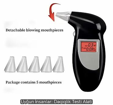 alkotester: Portativ Alkoqol Testeri (Breathalyzer) - Rəqəmsal LCD ekran — 4