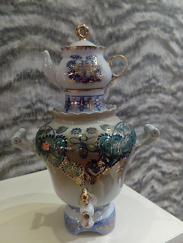 su krani: Çay dəsti, rəng - Ağ, Farfor — 3