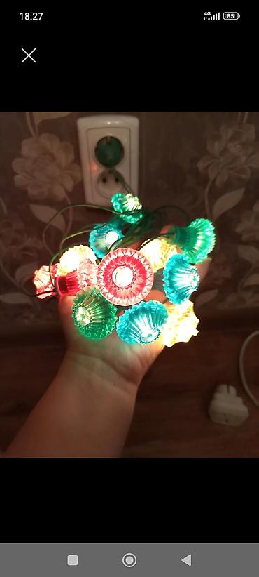 Гирлянда из СССР декоративная, электрическая, с разноцветными