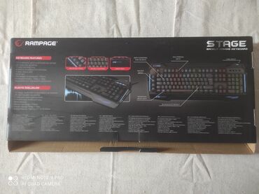 Klaviaturalar: Rampage oyun klaviatura 4 knopka proqramla ve 9 eded isiq funksiyali — 15