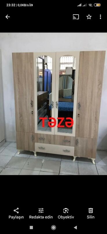 Dolablar: Yeni, Açılan, 4 qapılı Düz dolab, Qarderob, paltar dolabı, Azərbaycan — 22