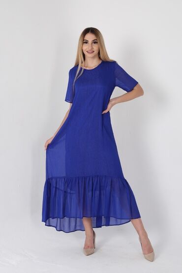 Повседневные платья: Платье наряд размер 42-48, ткань шифон