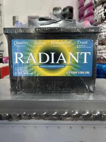 Akkumulyatorlar: Radiant 60Ah: Türkiyə istehsalı: 6 ay rəsmi zəmanət: Ünvan: 7 ci mkr
