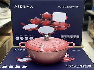 галоген: Набор посуды AIDEMA Cast Iron Dutch Oven Set — эмалированный чугун в — 3