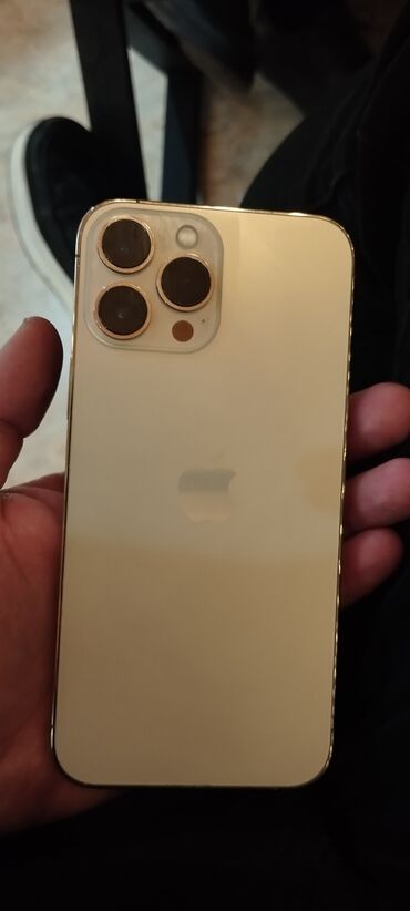 Apple iPhone: IPhone 13 Pro Max, 256 GB, Matte Gold, Simsiz şarj, Face ID