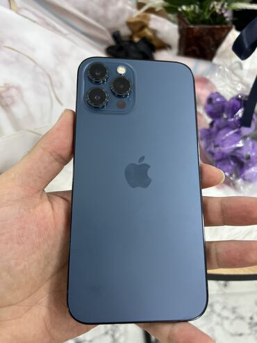 world telecom iphone 11 pro max: IPhone 12 Pro Max, 256 GB, Pacific Blue, Zəmanət, Simsiz şarj, Face ID