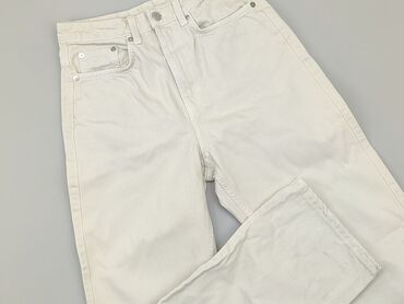 biała spódnice jeansowe z guzikami: Jeans, XS (EU 34), condition - Good