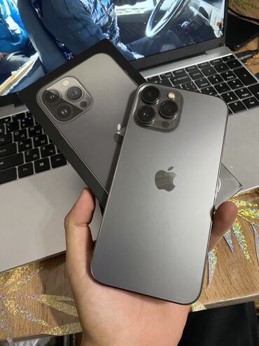 apple watch 9 реплика: IPhone 13 Pro Max, Колдонулган, 512 ГБ, Графит, Куту, 86 %