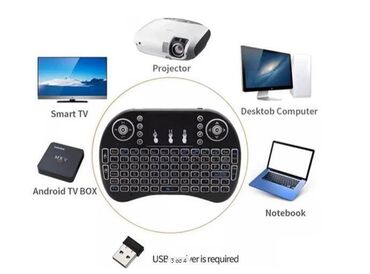 Keyboards: Tastatura mini WiFi tastatura sa funkcijom miša, Touchpad-om sa