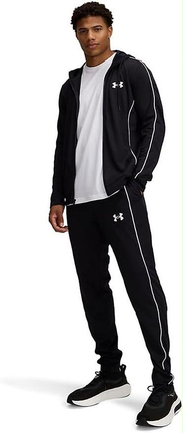 штаны under armour: Мужской спортивный костюм Under Armour (кофта + брюки) - Цвет: черный — 2