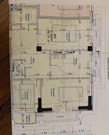 Продажа квартир: 3 комнаты, 116 м², 13 этаж, Готовая ПСО (под самоотделку) — 2