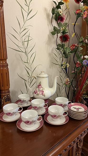 ag qapi: Çay dəsti, rəng - Ağ, Farfor, 6 nəfərlik — 1
