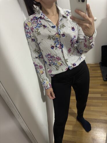 zenske kosulje od srpskog platna: Zara, M (EU 38), Polyester, Floral, Stripes, color - Multicolored