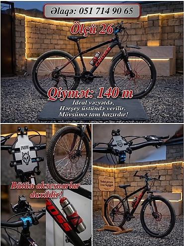 продать велосипед быстро: CROSS velosipedi – ölçü 26 - Dağ/şəhər tipli, mövsümə tam hazır - — 1