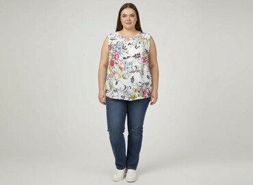 modne bluzki plus size: Жіноча блуза, розмір 6XL