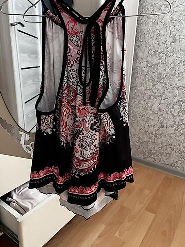 Qadın geyimləri: Qadın üçün naxışlı halter-top bluz razmer 0Xl — 2