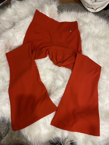 sarene letnje pantalone: S (EU 36), M (EU 38), High rise, Flare