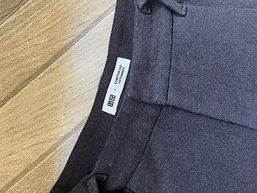 trapes şalvar cins: UNIQLO markası qadın şalvarı - Rəng: tünd qəhvəyi rəngdir. Bol — 2