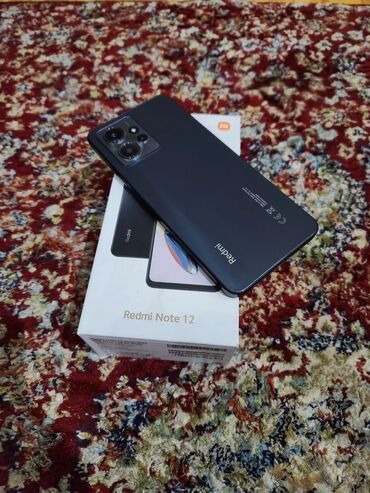 телефоны на обмен: Xiaomi, Redmi Note 12, Б/у, 128 ГБ, цвет - Черный, 2 SIM