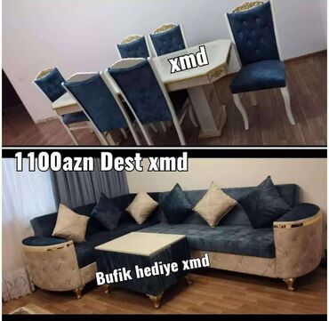 Divan və masa dəstləri: Yeni, Künc divan, Qonaq otağı üçün, Açılan, Azərbaycan