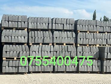 Дорожные бордюры: Дорожный бортовой камень (бордюр) из вибропрессованного бетона — 1