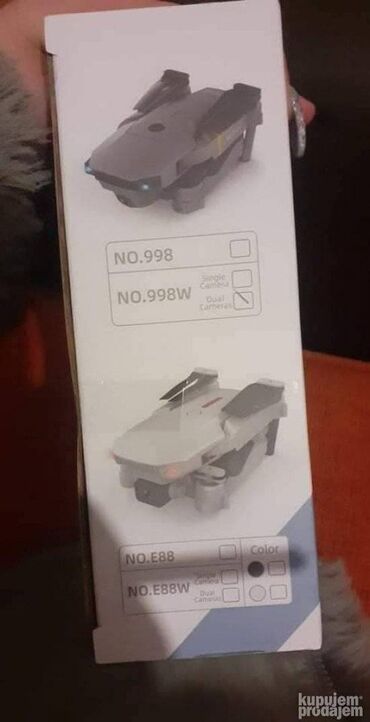 Dronovi: Dron E88W PRO 2021 WIFI FPV RC 4K/Dual GARANCIJA GODINU DANA 200m — 4