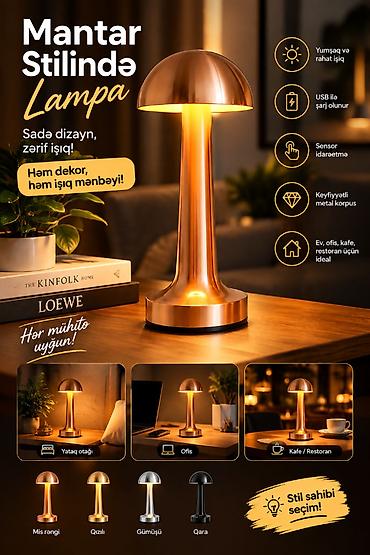 Stol lampaları: Dekoratıv masa lampası — 1