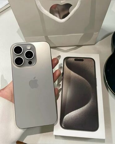 замена аккумулятора айфон: IPhone 15 Pro Max, 1 ТБ, Natural Titanium, Заряддоочу түзүлүш, Коргоочу айнек, Кабель, 94 %