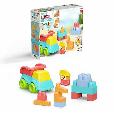 Kocke za decu: Meki konstrukcioni blokovi – Soft Bloki Blocks (24 delova) - — 4