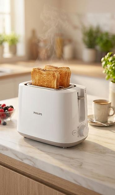 philips xenium: Тостер Philips, 2 слота - Компактный корпус в белом цвете - Два — 1