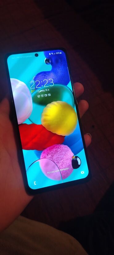 Samsung: Samsung Galaxy A51, 64 GB, rəng - Ağ, Barmaq izi, İki sim kartlı, Face ID