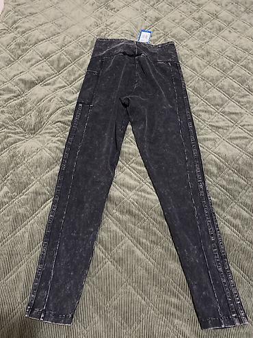 stradivarius s: ADIDAS Originals Wash Leggings women's gray color smooth vel. S — 6