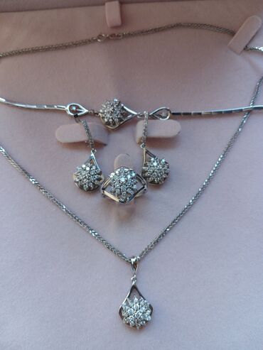 волшебный боб для похудения: В комплекте: Кольцо, Серьги, Браслет, Белое золото, 750 проба, 28 г at lalafo.az волшебный боб для похудения: В комплекте: Кольцо, Серьги, Браслет, Белое золото, 750 проба, 28 г