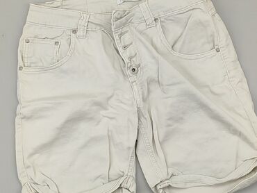białe bluzki ze złotym nadrukiem: Shorts, L (EU 40), condition - Fair
