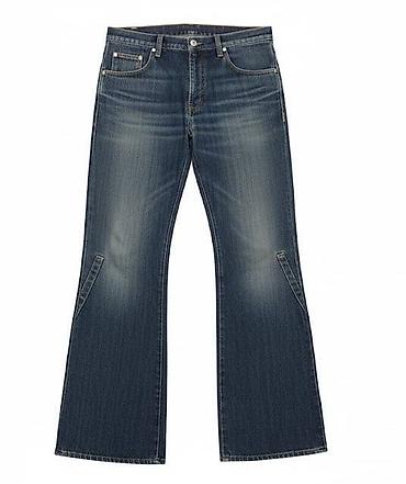 зимние джинсы: Джинсы брюки штаны клеш (bootcut) в стиле Y2K / Vintage Уникальные — 1