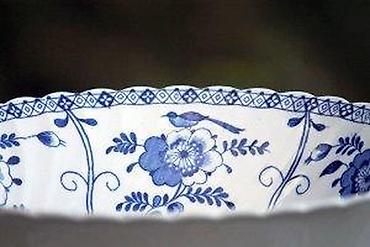 Činije: Indies Blue Johnson Brothers Ironstone Floral Swirl Englan. Old — 12